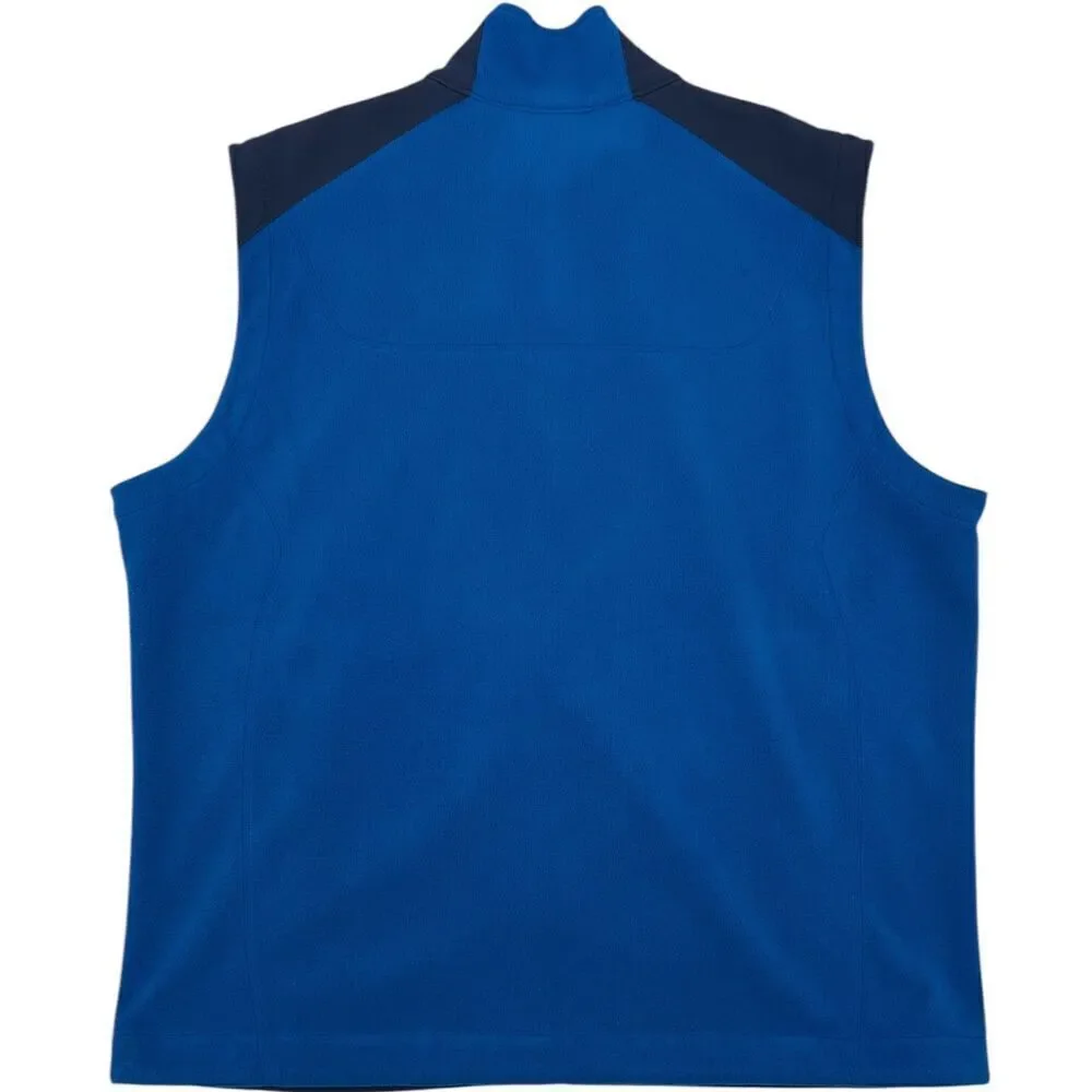 REI Men's Fleece Micro Grid Full Zip Vest Blue XXL